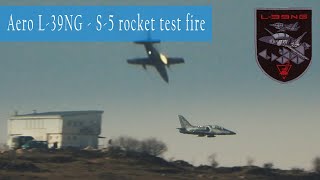 Aero L39NG  S5 rocket live firing  Pokročilý proudový letoun  Skyfox [upl. by Asillim195]