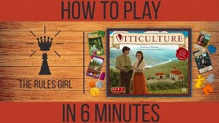 How to Play Viticulture in 6 Minutes  The Rules Girl [upl. by Nnylatsyrc230]