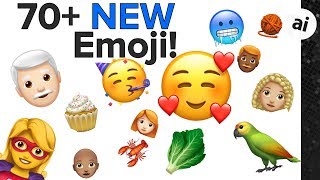 70 New Emoji coming to iOSwatchOSmacOS [upl. by Ahsitauq992]