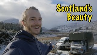 Hiking In The Cairngorms Visiting My First Bothy  Winter Van Life Scotland [upl. by Marsland173]