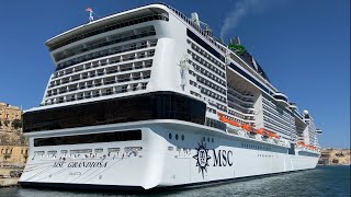 MSC Grandiosa Cruise Ship Walking Tour 4K [upl. by Caines]