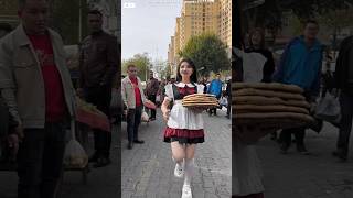 This robot girl sells parathas on the street shortvideos [upl. by Gnot529]