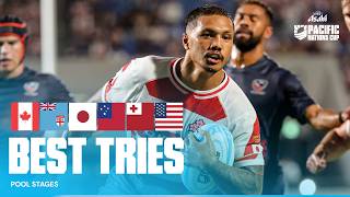 Terrific tryscoring  Pool Stages BEST tries  Pacific Nations Cup 2024 [upl. by Enomal]