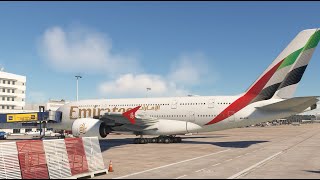 MSFS  Athens LGAV  Frankfurt EDDF  A380800  Emirates [upl. by Boleslaw537]