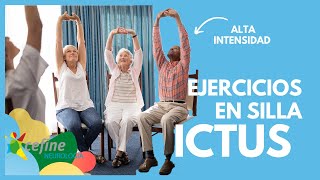 🧠 ICTUS  EJERCICIOS REHABILITACIÓN en SILLA 🪑  CARDIO y ALTA INTENSIDAD [upl. by Wystand464]