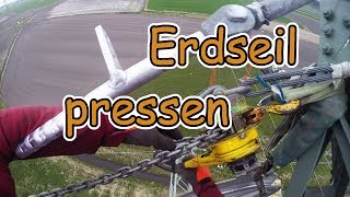 110KV Freileitung pressen und abspannen an einer Hochspannungsleitung [upl. by Val]