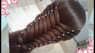 Cómo hacer PEINADOS recogidos de colores para niña con trenzas FACILES  RAPIDOS Y BONITOS [upl. by Akirea]