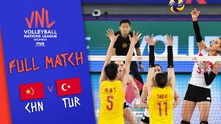 China 🆚 Turkey  Full Match  Women’s Volleyball Nations League 2019 [upl. by Caressa569]