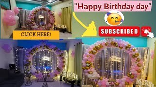 Birthday decoration ideas balloon decoration lighting decoration for birthday party [upl. by Shirlene]