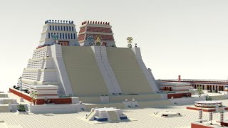 Minecraft Tenochtitlan Huey Teocalli quotTemplo Mayorquot  The Great Aztec Temple [upl. by Aryamo]