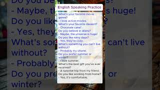 English speaking practice daily English Q A  practice English fluency englishspeakingpractice [upl. by Aylmer900]