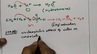 HYDRATION OF ETHENE TO FORM ETHANOLMECHANISM👍 [upl. by Nevur760]