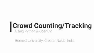 Crowd Counting and Tracking using Background Subtraction [upl. by Deys]