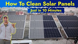 How To Clean Solar Panels  Dirty solar panel cleaning machine [upl. by Rivkah]