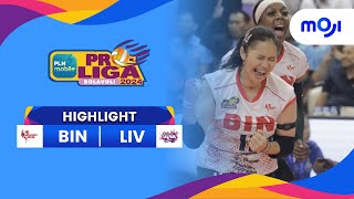 BIN VS Livin Mandiri 31  Highlight PLN Mobile Proliga 2024 [upl. by Nennarb624]