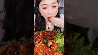 ASMR spicy Marinated crab bean paste stew Mukbang [upl. by Ydnas]