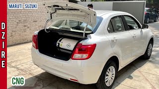 New Dzire CNG is here 🔥 3112 KmKg  Maruti Suzuki Dzire vxi CNG 2022  Detailed Walkaround [upl. by Uni]