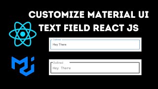 How to Customize Material UI TextField in React JS [upl. by Vizzone141]