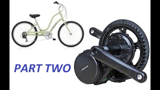 Electra Townie Electric Conversion using a 500W Bafang BBS01B Ebike Kit Part 2 [upl. by Neyu]