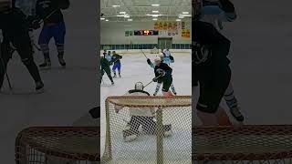 Mattys Fight For Puck Leads To Goal goprohockey beerleaguehockey cambox [upl. by Odracir]