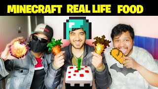 HIMLANDS GANG EATING MINECRAFT ITEMS IN REAL LIFE [upl. by Hakym]