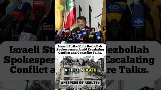 Israeli Strike Kills Hezbollah Spokesperson Amid Escalating Conflict and Ceasefire Talks [upl. by Enymzaj]