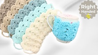 EASY Crochet Coffee Mug Cozy Tutorial [upl. by Eaj]