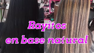 Rayitos en cabello natural  Sin gorro usando bandas termicas [upl. by Enitsed]