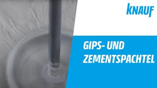 Knauf Gipsspachtel und Zementspachtel  Anrühren und Verarbeitung [upl. by Ahsirak]