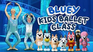 BLUEY Ballet Class 🩰 With Elsa KIDS BALLET CLASS [upl. by Hsetim]