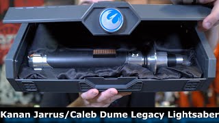 Star Wars Galaxys Edge Kanan JarrusCaleb Dume Legacy Lightsaber Review [upl. by Ailelc552]