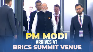 Kazan Russia  BRICS Summit 2024PM Modi arrives at Kazan Expo Center  India  Russia [upl. by Aeslehs589]