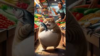 Cute Fat Cat Goes Shopping and Meets a Scary Mouse 😱🐱 ChubbyCat CuteCat CatShopping [upl. by Lachlan]