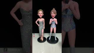 Taylor Swift and Scarlett Johansson Turned into Cute Clay Bobbleheads [upl. by Conney579]