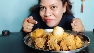 Eating show  home made egg 🍳 chicken biryani 😋 [upl. by Bremser525]