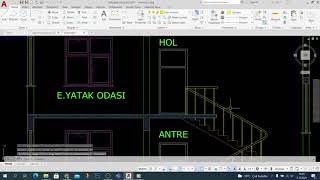 AutoCAD 2D Mimari Uygulamalar Yığma Yapı Kesit Çizimi II [upl. by Trofmoc]