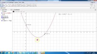 Gjennomsnittlig vekstfart på en andregradsfunksjon med Geogebra 2p [upl. by Taddeusz]