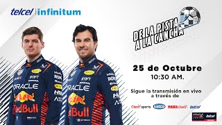 Sigue la transmisión de la pista a la cancha con Checo Pérez amáximavelocidad [upl. by Halika400]