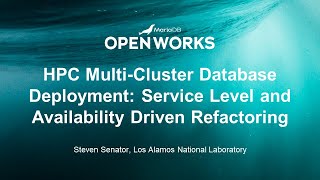 HPC MultiCluster Database Deployment Service Level and Availability Driven Refactoring [upl. by Akenet]