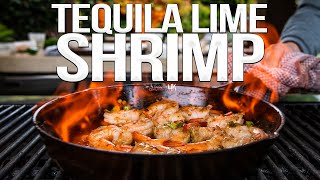 Quick and Easy Tequila Lime Shrimp Recipe  SAM THE COOKING GUY 4K [upl. by Euv]