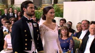 Prince Carl Philip of Sweden amp Sofia Wedding ceremony June 2015 [upl. by Skardol467]