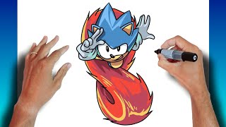 como DESENHAR o SONIC CORRENDO  HOW TO DRAW SONIC [upl. by Murtha]