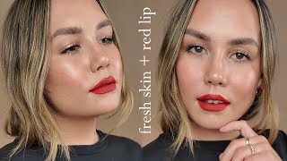 fresh skin  red lip  alexa blake [upl. by Vander]