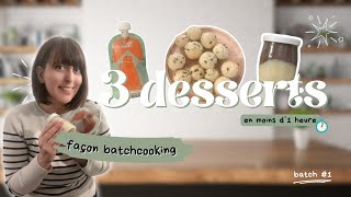 3 DessertsGoûters Express au Thermomix  Rapides et Faciles [upl. by Heigho]