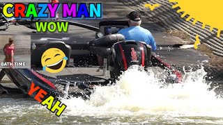 Crazy Man Blasting Water Everywhere   At Boat Ramp Yeah [upl. by Selwyn621]