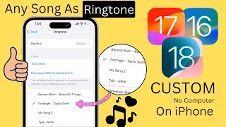 How to Set ANY Song as RINGTONE on iPhone in iOS 18 Easiest Way [upl. by Nnylahs]