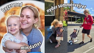 bager med min datter leger ude og inde spiller fodbold og nyder sommervejret [upl. by Danieu]