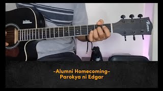 Alumni Homecoming  Parokya ni EdgarGuitarTutorial w lyrics and chords [upl. by Ahilam]