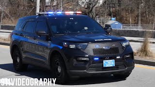 Warwick Fire Department Rescue 14 and Warwick Police Department Car P10 Responding [upl. by Mattheus654]