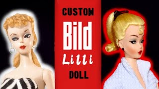 Turning VINTAGE BARBIE into BILD LILLI  Custom Bild Lilli Doll by fionifying [upl. by Naujid32]